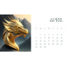 Dynastic Golden Dragon Heads Lunar Year Of The Dragon 2024 Calendar