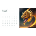 Dynastic Golden Dragon Heads Lunar Year Of The Dragon 2024 Calendar